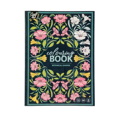 CRAFT ID COLORING BOOK 32 SHEETS BOTANICA