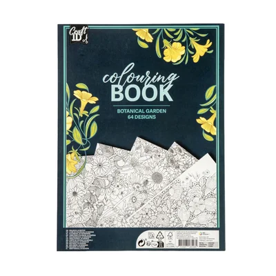 CRAFT ID COLORING BOOK 32 SHEETS BOTANICA