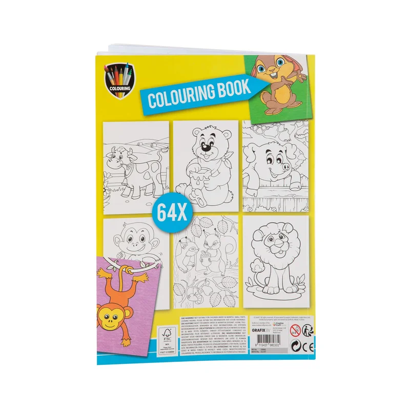 Moxy Colouring book Animals, A4, 64 pages