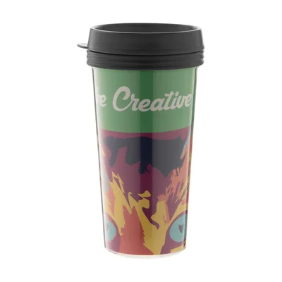 Cool Thermal Mug Poster, 450 ml, black