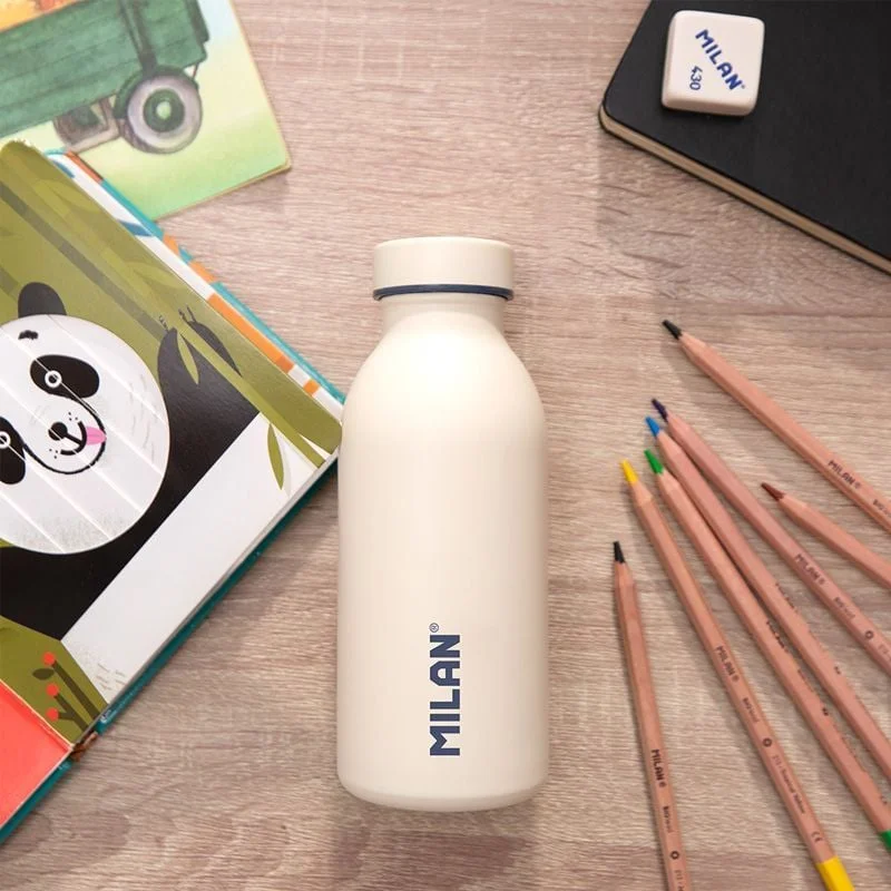 Milan Water bottle 1918, insulated, white, 354 ml
