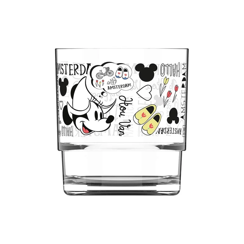 Disney Travel Bottle, with 2 glass cups, green