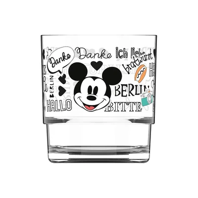 Disney Travel Bottle, with 2 glass cups, green