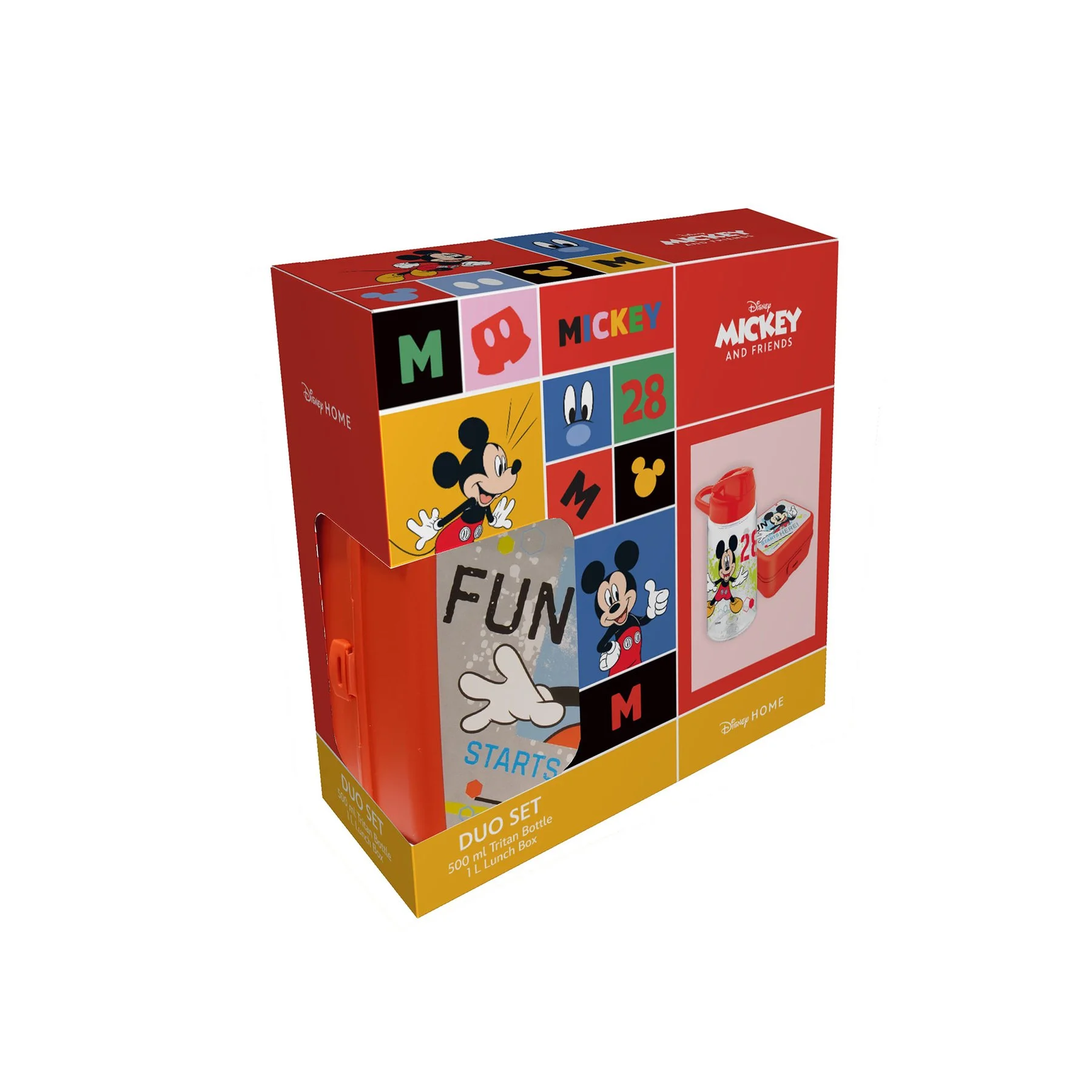 Disney Set, bottle 500 ml and lunch box Mickey Mouse