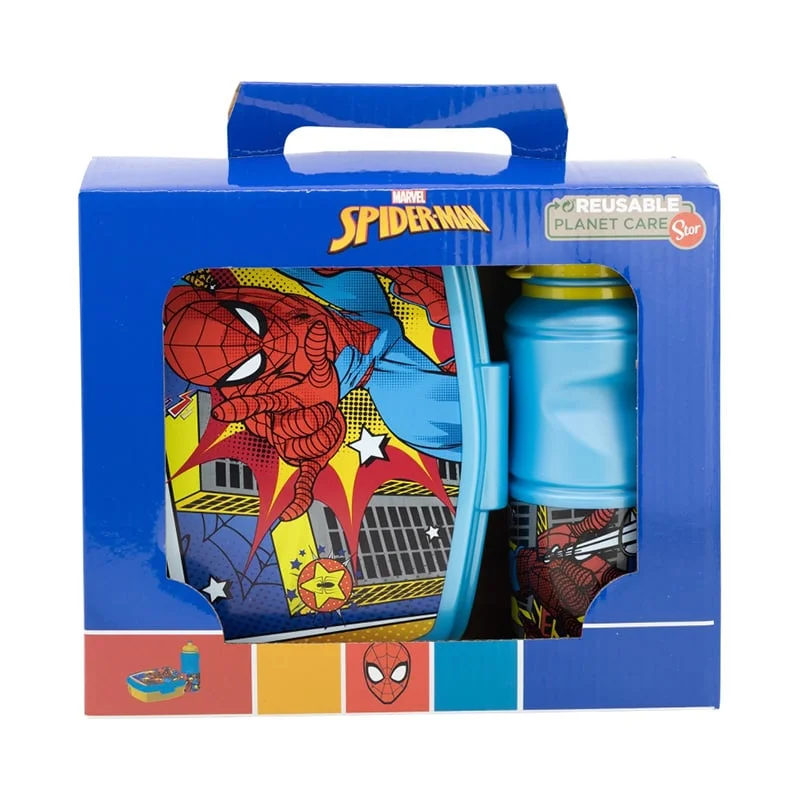 Stor Set Spiderman, bottle and sandwich box