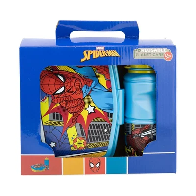 Stor Set Spiderman, bottle and sandwich box