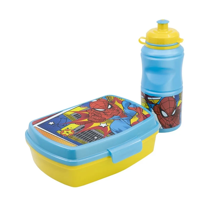 Stor Set Spiderman, bottle and sandwich box