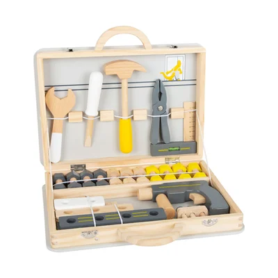 Small Foot Tool case, wooden, 33 x 6 x 27 cm, 44 pcs