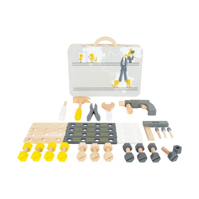 Small Foot Tool case, wooden, 33 x 6 x 27 cm, 44 pcs