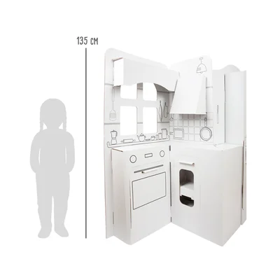 Small Foot Play kitchen, cardboard, 117 x 57 x 135 cm