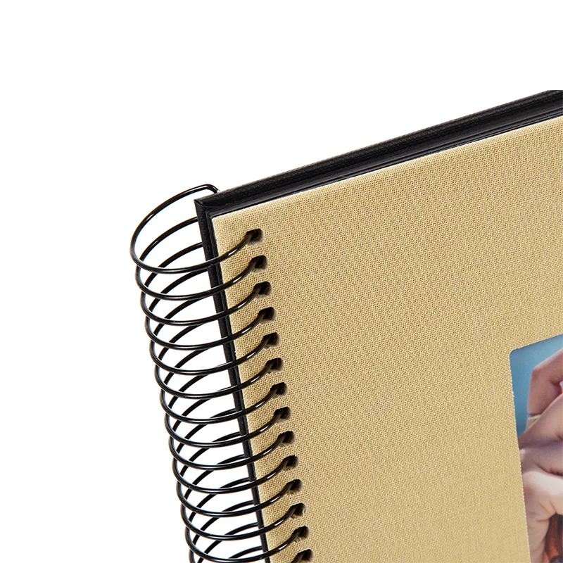 Goldbuch Album, with 40 black pages, spiral, 20 x 20 cm, beige