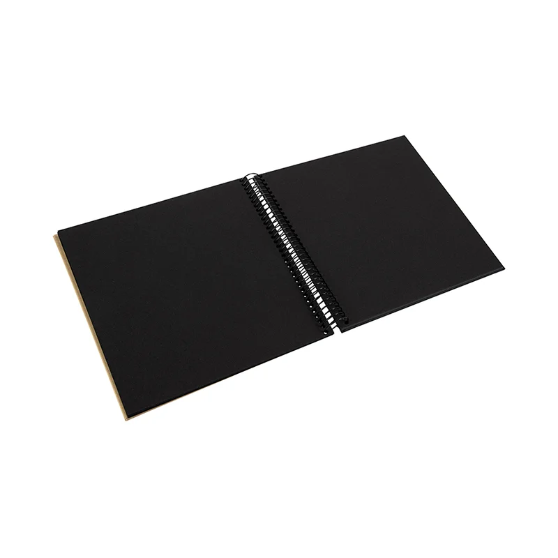 Goldbuch Album, with 40 black pages, spiral, 20 x 20 cm, beige
