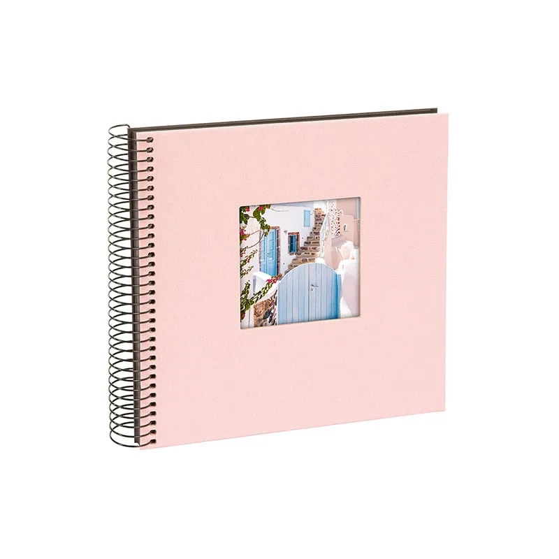 Goldbuch Album, with 40 black pages, spiral-bound, 20 x 20 cm, pink