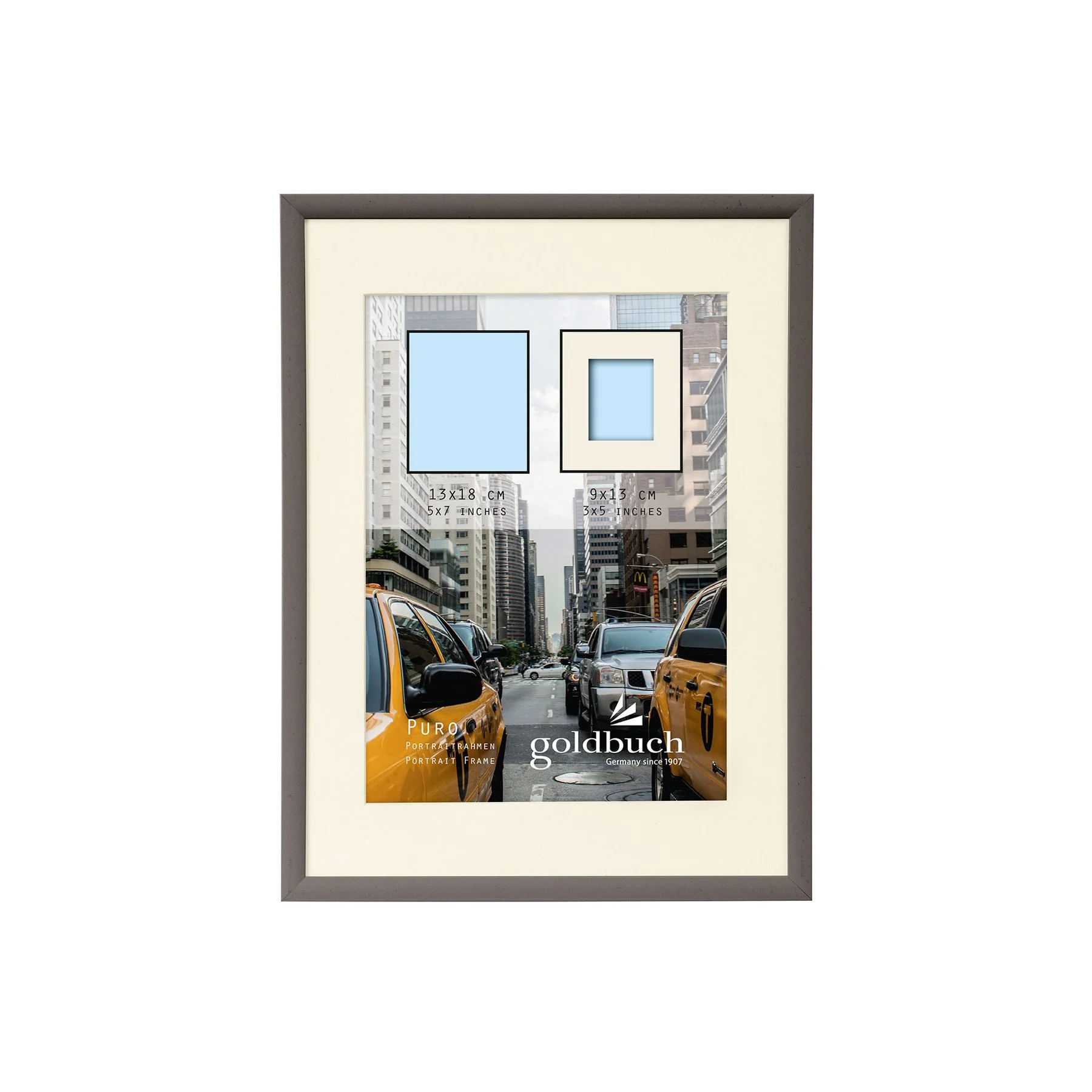 Goldbuch Photo frame, plastic, 13 x 18 cm, gray