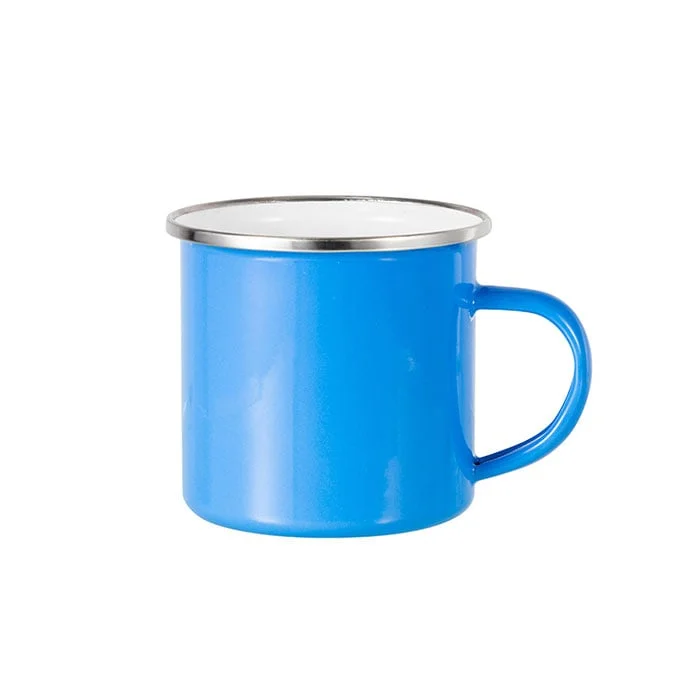 BESTSUB Mug, enamel, light blue, 360 ml, customizable