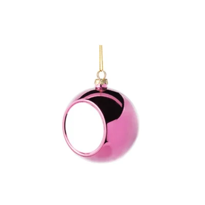 BESTSUB Christmas tree ball, plastic, diameter 8 cm, pink, customizable