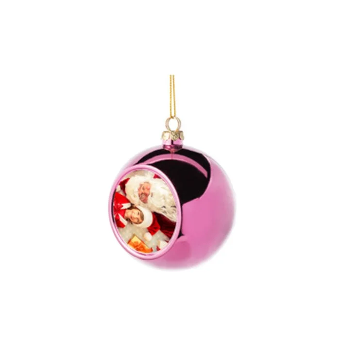 BESTSUB Christmas tree ball, plastic, diameter 8 cm, pink, customizable