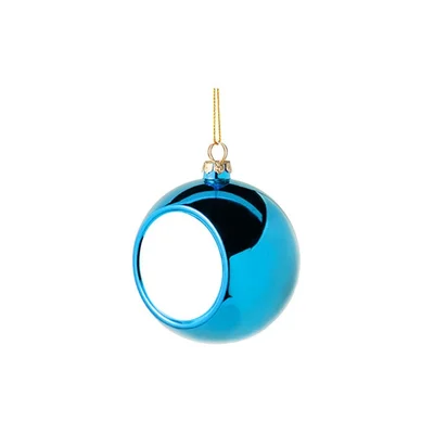 BESTSUB Christmas ball, plastic, diameter 8 cm, light blue, customizable