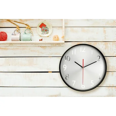 More Than Gifts Wall clock Rondo, black