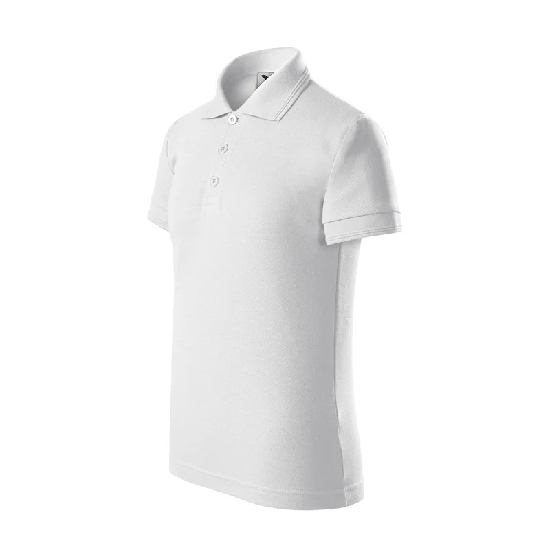 Malfini Kids T-shirt Pique Polo 222, size 134 cm, age 8 years, white