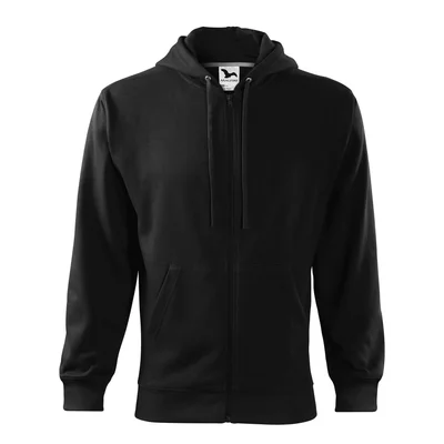 Malfini Men’s Sweatshirt Zipper 410, fleece, size S, black