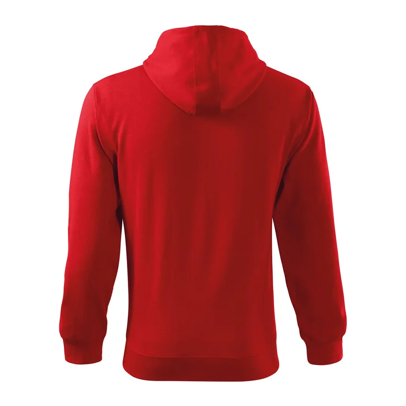 Malfini Men's sweatshirt Zipper 410, fleece, size L, red