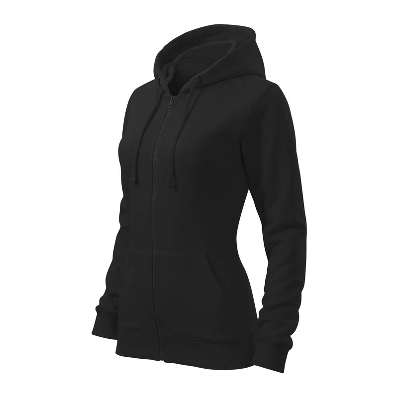 Malfini Women's sweatshirt Zipper 411, fleece, size XL, black
