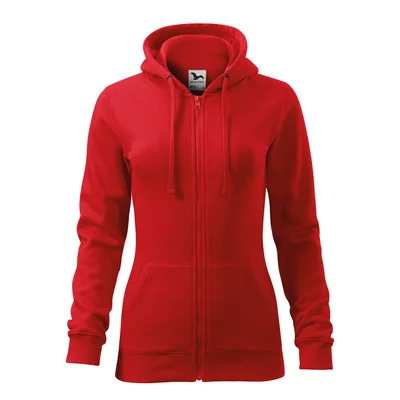 Malfini Women’s sweatshirt Zipper 411, fleece, size S, red