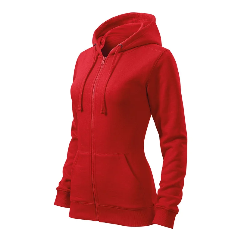 Malfini Women’s Sweatshirt Zipper 411, fleece, size XL, red