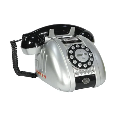 Sosl Retro Telephone 541383, black-silver