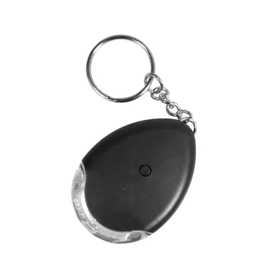 Key Finder keychain, drop-shaped, black