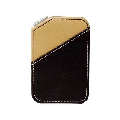 Money Clip Trip, with card holder, light brown