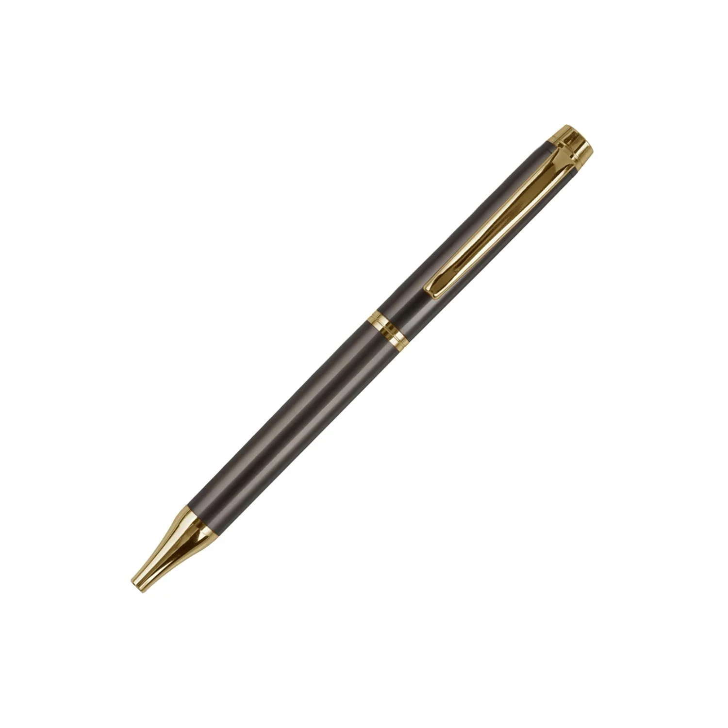 Pen Anthracite, Metal, Cold Gold