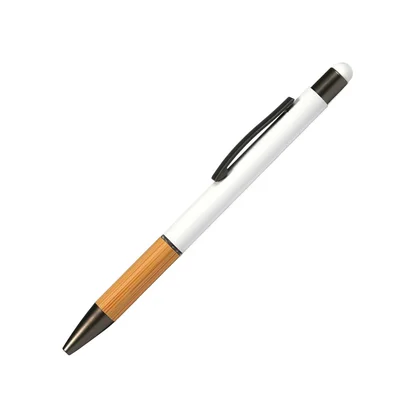 Ballpoint Pen Touch, metal, rubberized, white