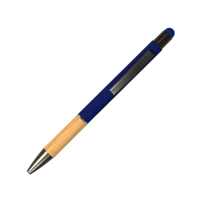 Pen Touch, Metal, Rubberized, Blue