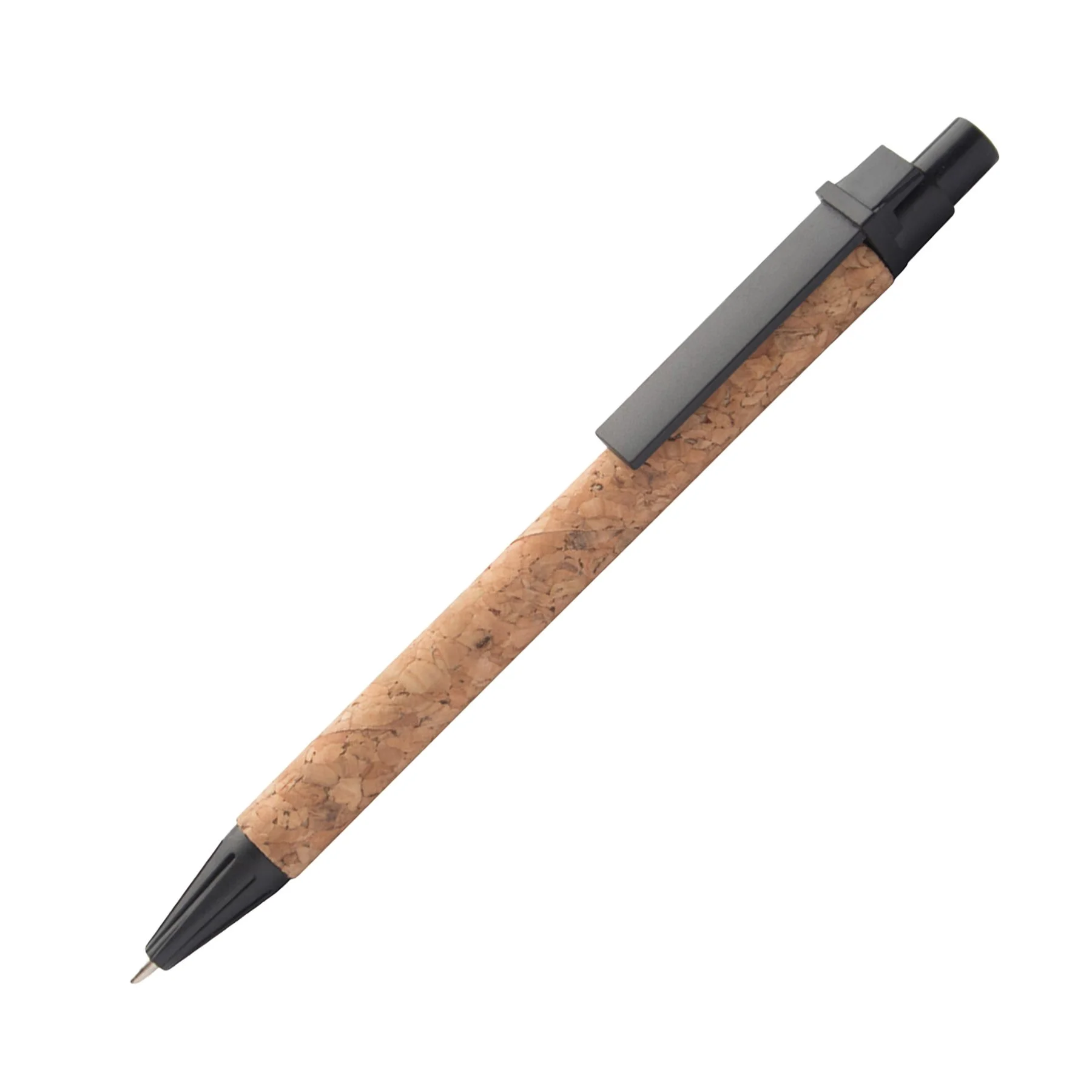 Eco pen Carina, cork and plastic, black