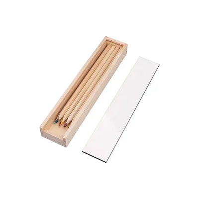BESTSUB Wooden Box with 8 Colored Pencils