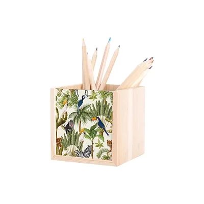 BESTSUB Pencil Holder with Sliding Insert for Printing