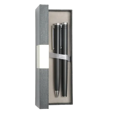 Monarch Pen and Rollerball Set, metal, black