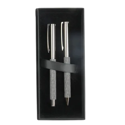 Pen and Rollerball Set Leatherink, metal