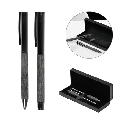 Pen and Rollerball Set Leatherink, metal