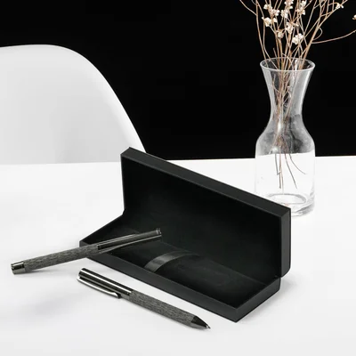 Pen and Rollerball Set Leatherink, metal