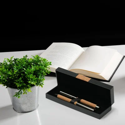Set ballpoint pen and roller Grace Cork, metal