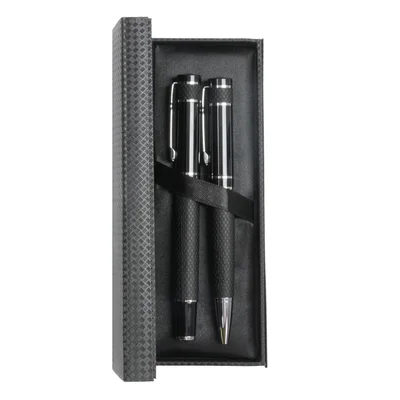 Pen and roller set Knit, metal, black