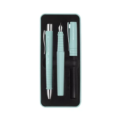 Faber-Castell Fountain Pen and Ballpoint Poly, B, Caribbean blue