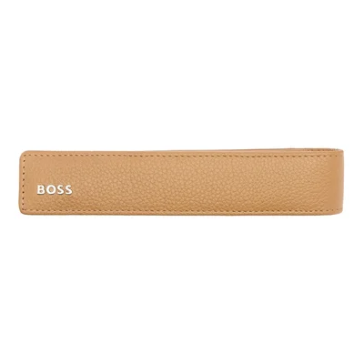 Hugo Boss Classic Grained single pen sleeve, caramel