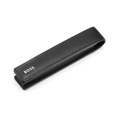 Hugo Boss Sleeve Classic Grained, single pen, black