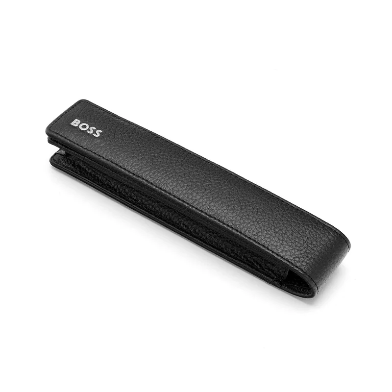 Hugo Boss Sleeve Classic Grained, single pen, black