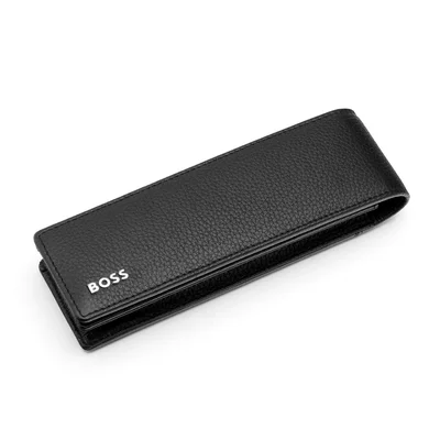Hugo Boss Case Classic Grained, for two writing instruments, black