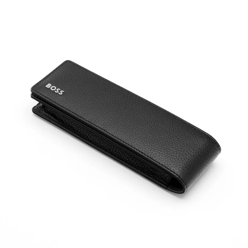 Hugo Boss Case Classic Grained, for two writing instruments, black
